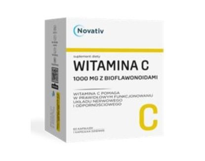 NOVATIV WITAMINA C 1000 mg z bioflawonoidami 60 kapsułek