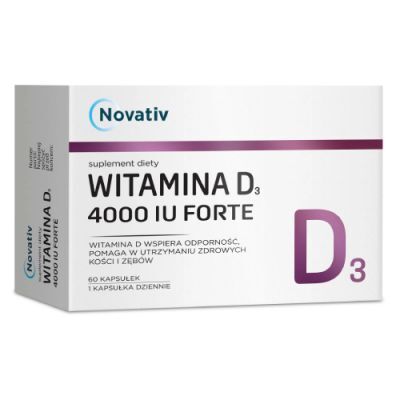 Novativ Witamina D3 4000 IU Forte, 60kaps.