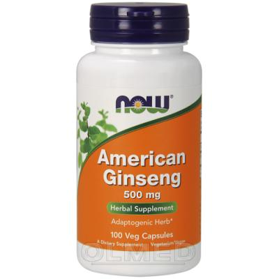 NOW American Ginseng 500mg -100 kapsułek