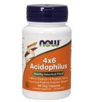 NOW FOODS Acidophilus 4 x 6 Probiotyk 4 Billion 60 kapsułek
