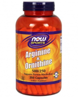 NOW SPORTS Arginine &amp; ornithine 250 kapsułek