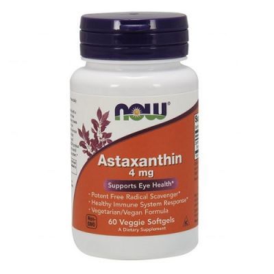 NOW FOODS ASTAXANTHIN Astaksantyna 4 mg 60 kapsułek