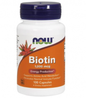 NOW FOODS Biotin (Biotyna) 1000 mcg 100 kapsułek