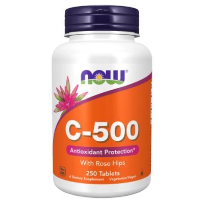 NOW FOODS C-500 z dziką różą 250 tabletek