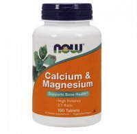NOW FOODS Calcium &amp; Magnesium 100 tabletek