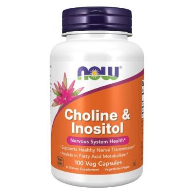 NOW FOODS CHOLINA & INOSITOL 250/250 mg 100 kapsułek