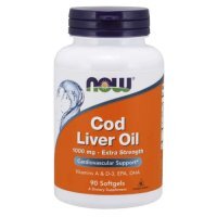 NOW FOODS COD LIVER OIL tran z wątroby dorsza 1000mg 90 kapsułek