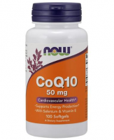 NOW FOODS CoQ10 50 mg + VIT E Koenzym Q10 100 kapsułek żelowych