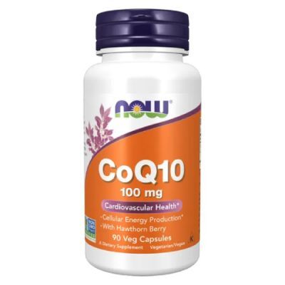 NOW FOODS CoQ10 KOENZYM Q10 100mg + głóg 90 kapsułek