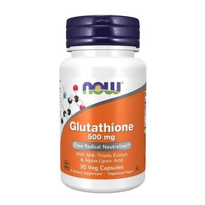 Now Foods Glutathione 500 mg, 30 kaps.