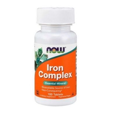 NOW FOODS IRON COMPLEX kompleks żelaza 100 tabletek