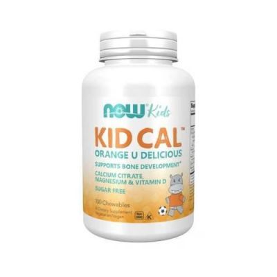 Now Foods Kid Cal wapń, magnez, witamina D, 100 tabl. do ssania