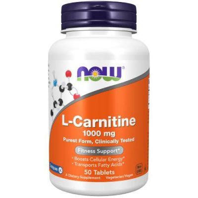 Now Foods, L-Carnitine 1000 mg, 50 tabl.