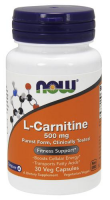 NOW FOODS L-CARNITINE 500 mg 30 kapsułek