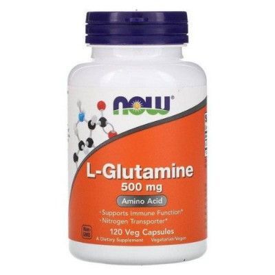 Now Foods L-Glutamina 500mg, 120 kaps.