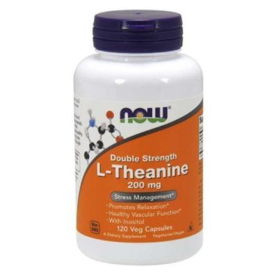NOW FOODS L-Theanine 200 mg, 120 kaps.