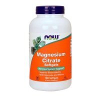 NOW FOODS Magnesium Citrate Magnez, 180kaps.