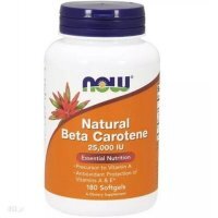 Now Foods Natural beta carotene,180 kaps.