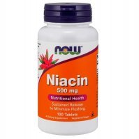 NOW FOODS NIACIN 500 mg 100 tabletek
