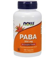 NOW FOODS PABA 500 mg 100 kapsułek