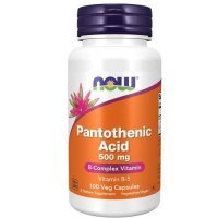 NOW FOODS Pantothenic acid kwas pantotenowy B5 500 mg 100 kapsułek