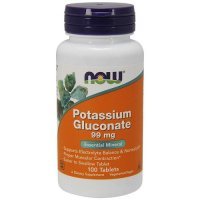 NOW FOODS Potassium Gluconate 99 mg 100 tabletek