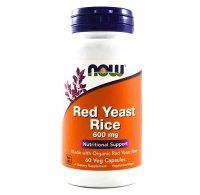 NOW FOODS Red Yeast Rice 600 mg Czerwony Ryż 60 kapsułek