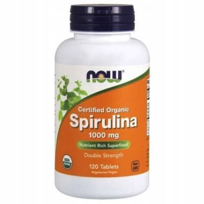 NOW Foods Spirulina 1000mg, 120 tabletek