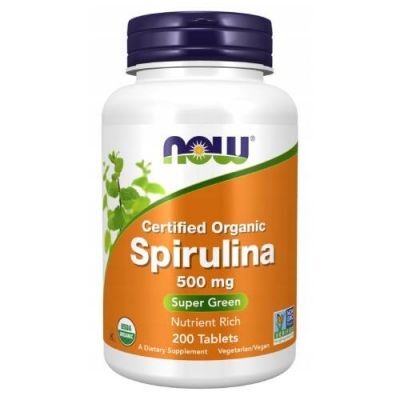 NOW FOODS SPIRULINA 500 mg 200 tabletek