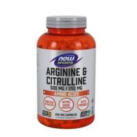 NOW FOODS Sports Arginina i Cytrulina L-Arginine + L-Citrulline, 240 kapsułek
