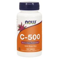 NOW FOODS Witamina C-500 mg Dzika Róża 100 tabletek