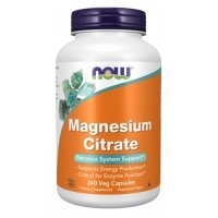 NOW Magnesium citrate Cytrynian magnezu, 120 vege kaps.