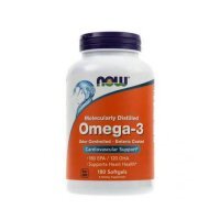 NOW Omega-3 1000mg(EPA 180mg-DHA 120), 180 kaps.