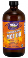 NOW SPORTS MCT Oil smak Orzech-Wanilia trójglicerydy kwasów tłuszczowych średniołańcuchowych 473 ml