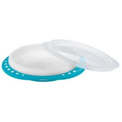 NUK Easy Learning Talerzyk z przykrywką 8m+ turkusowy (255.049), 1 sztuka