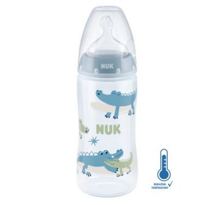 NUK FIRST CHOICE+ butelka ze wskaźnikiem temperatury 6-18 miesięcy 300 ml NIEBIESKI (741.103C)