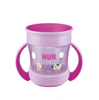 NUK Mini Magic Cup Kubek niekapek z uchwytem i ustnikiem 360° 6+ miesięcy Różowy (751.278B)