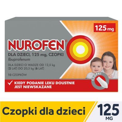 NUROFEN dla dzieci 125 mg 10 czopków