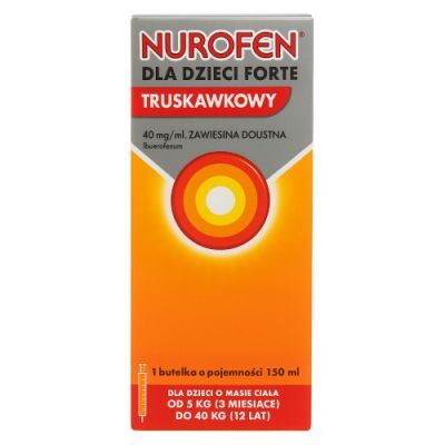 Nurofen dla dzieci Forte truskawkowy 40 mg/ml, zawiesina doustna, 150 ml