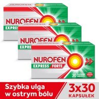 3 x NUROFEN EXPRESS FORTE 400 mg 30 kapsułek