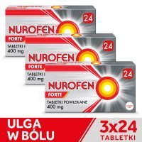 3x NUROFEN FORTE 24 tabletki