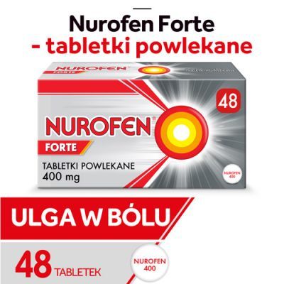 NUROFEN FORTE 48 tabletek bóle różnego pochodzenia, gorączka
