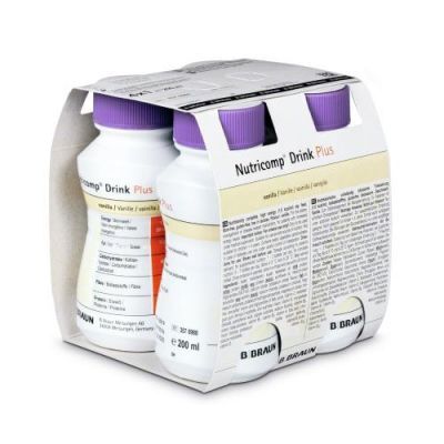 NUTRICOMP DRINK PLUS smak waniliowy, 4x200ml