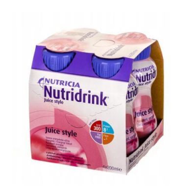 Nutridrink Juice Style truskawka, 4 x 200ml KRÓTKA DATA 15.07.2026