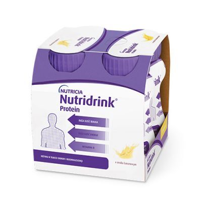 Nutridrink Protein o smaku bananowym, 4 x 125 ml