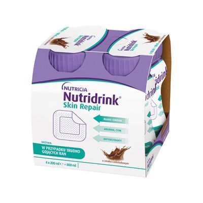 Nutridrink Skin Repair czekolada, 4x200ml (dawniej Cubitan)