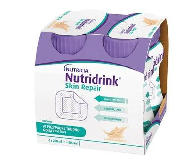 Nutridrink Skin Repair wanilia, 4x200ml (dawniej Cubitan) KRÓTKA DATA 14.11.2026