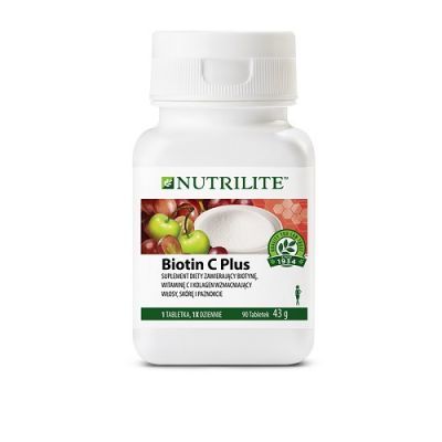 NUTRILITE BIOTIN C PLUS 90 tabletek Opakowanie na 3 miesiące stosowania