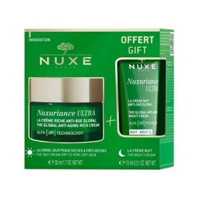 NUXE NUXURIANCE ULTRA Krem przeciwstarzeniowy na dzień, 50 ml + Krem przeciwstarzeniowy na noc, 15 ml
