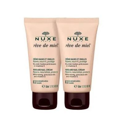 NUXE REVE DE MIEL Krem do rąk i paznokci Duopack, 2 x 50 ml